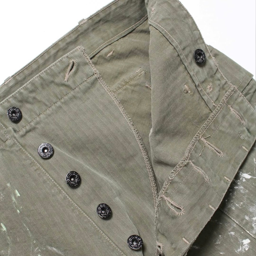 PAINT STAINED USMC P-44 HBT TROUSERS