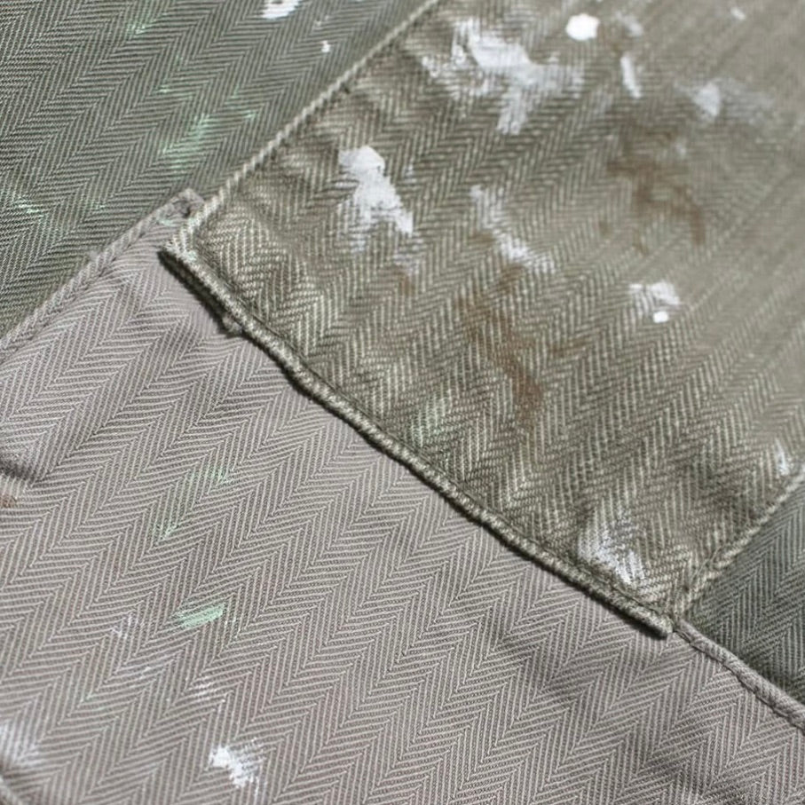 PAINT STAINED USMC P-44 HBT TROUSERS