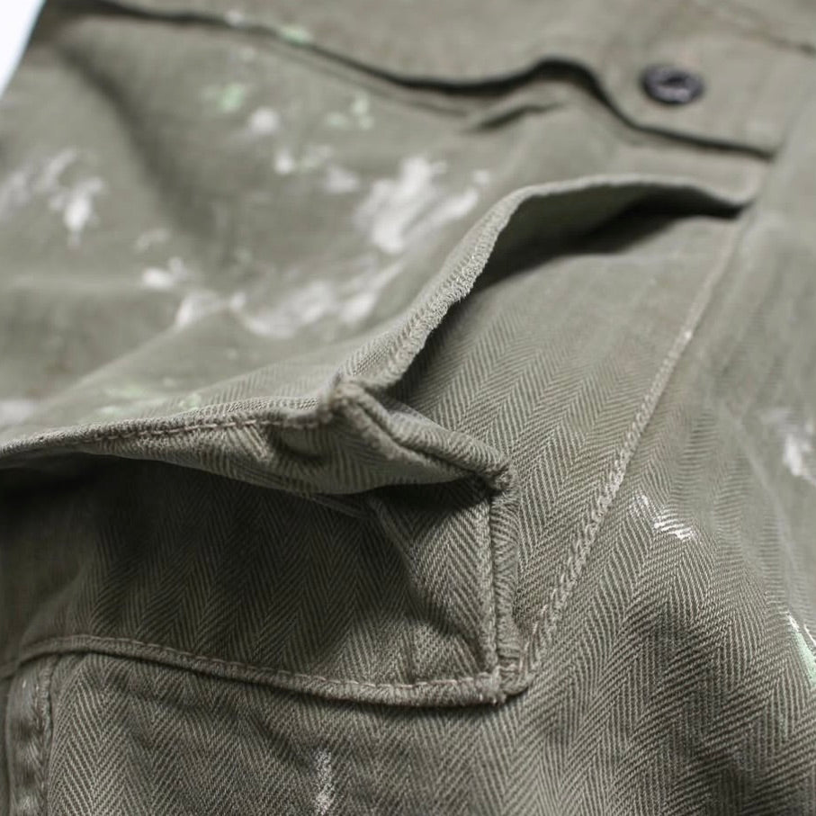 PAINT STAINED USMC P-44 HBT TROUSERS