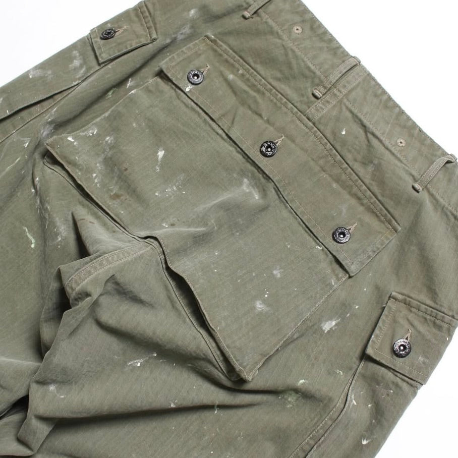 PAINT STAINED USMC P-44 HBT TROUSERS