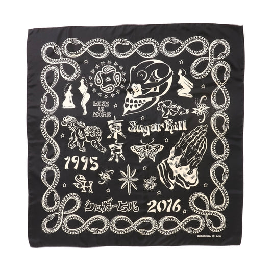 YAMADA LEN / SUGARHILL SILK SCARF