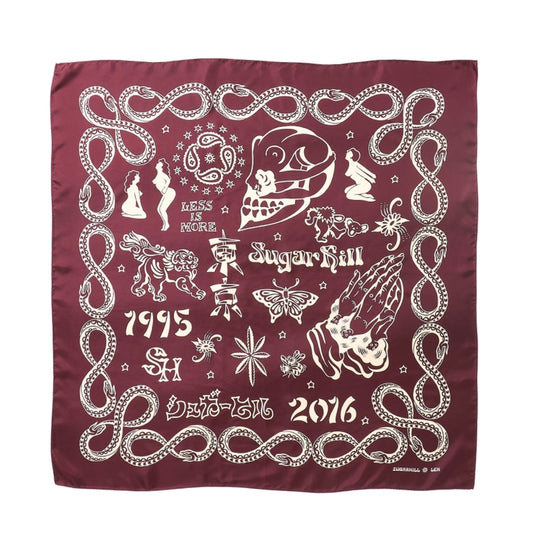 YAMADA LEN / SUGARHILL SILK SCARF