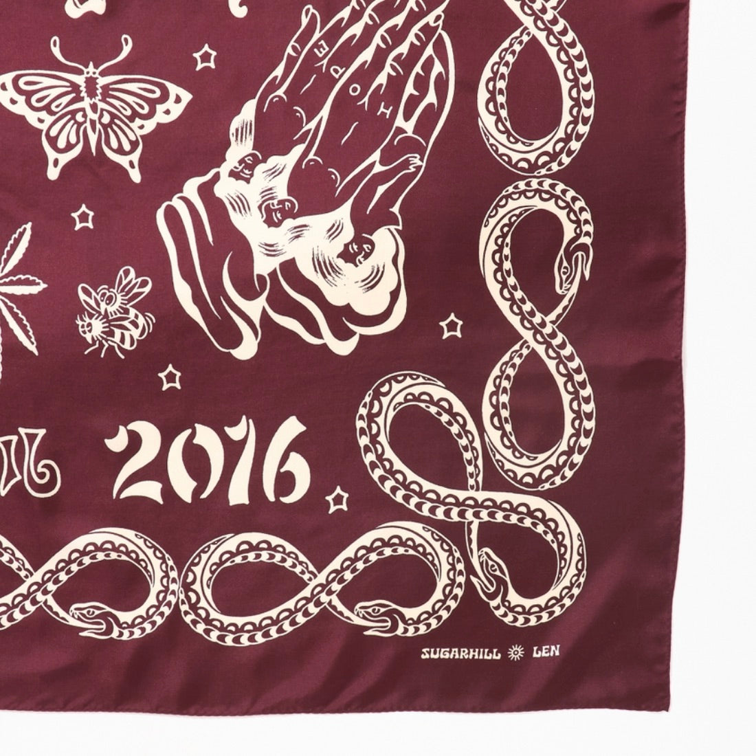 YAMADA LEN / SUGARHILL SILK SCARF – TIME AFTER TIME