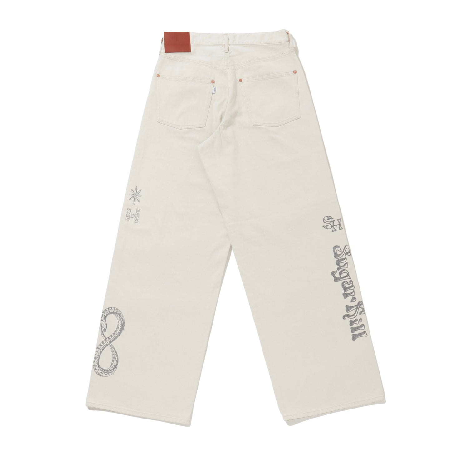 YAMADA LEN / SUGARHILL TATTOO FLASH PRINT MODERN DENIM WIDE CUT