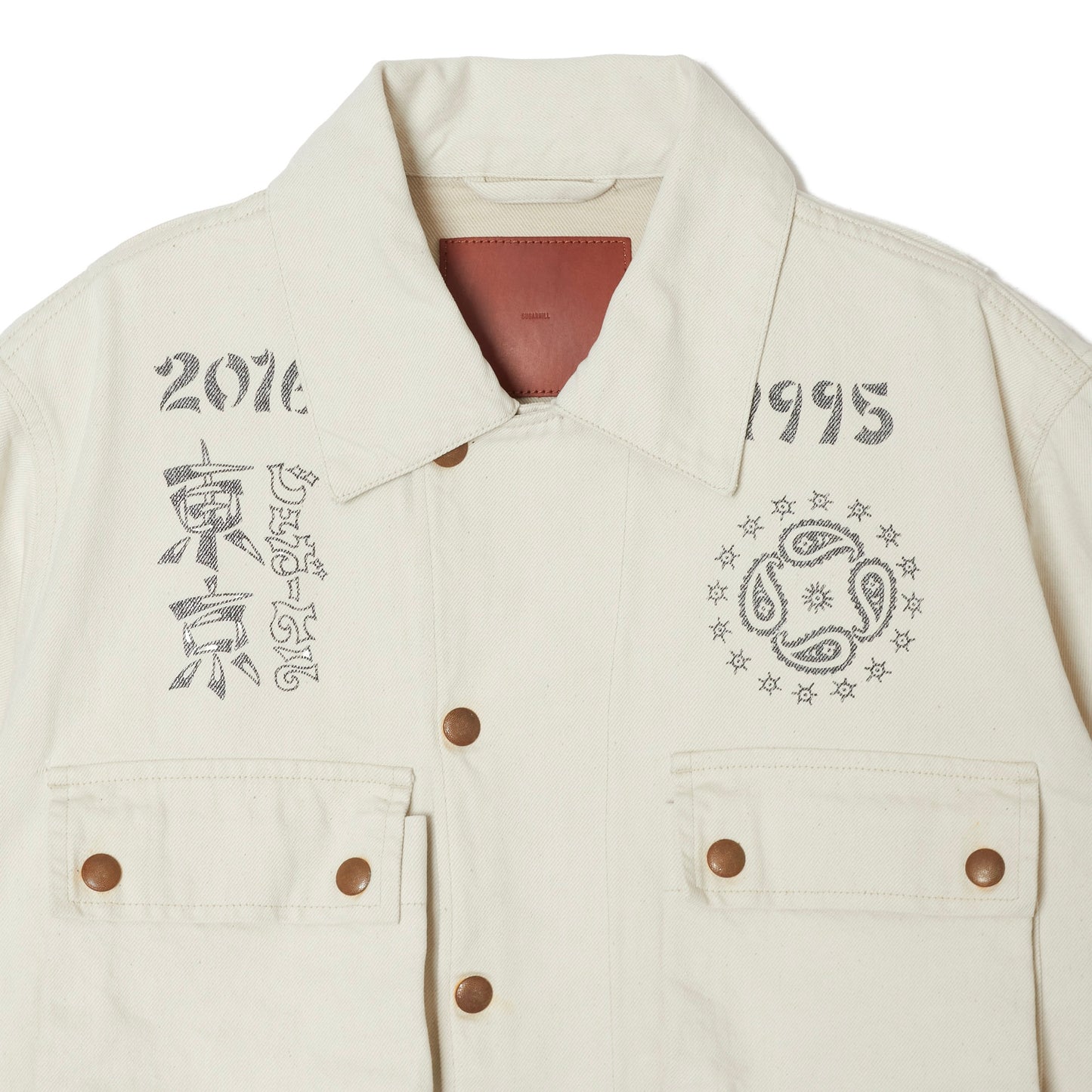 YAMADA LEN / SUGARHILL TATTOO FLASH PRINT POCKET DENIM JACKET