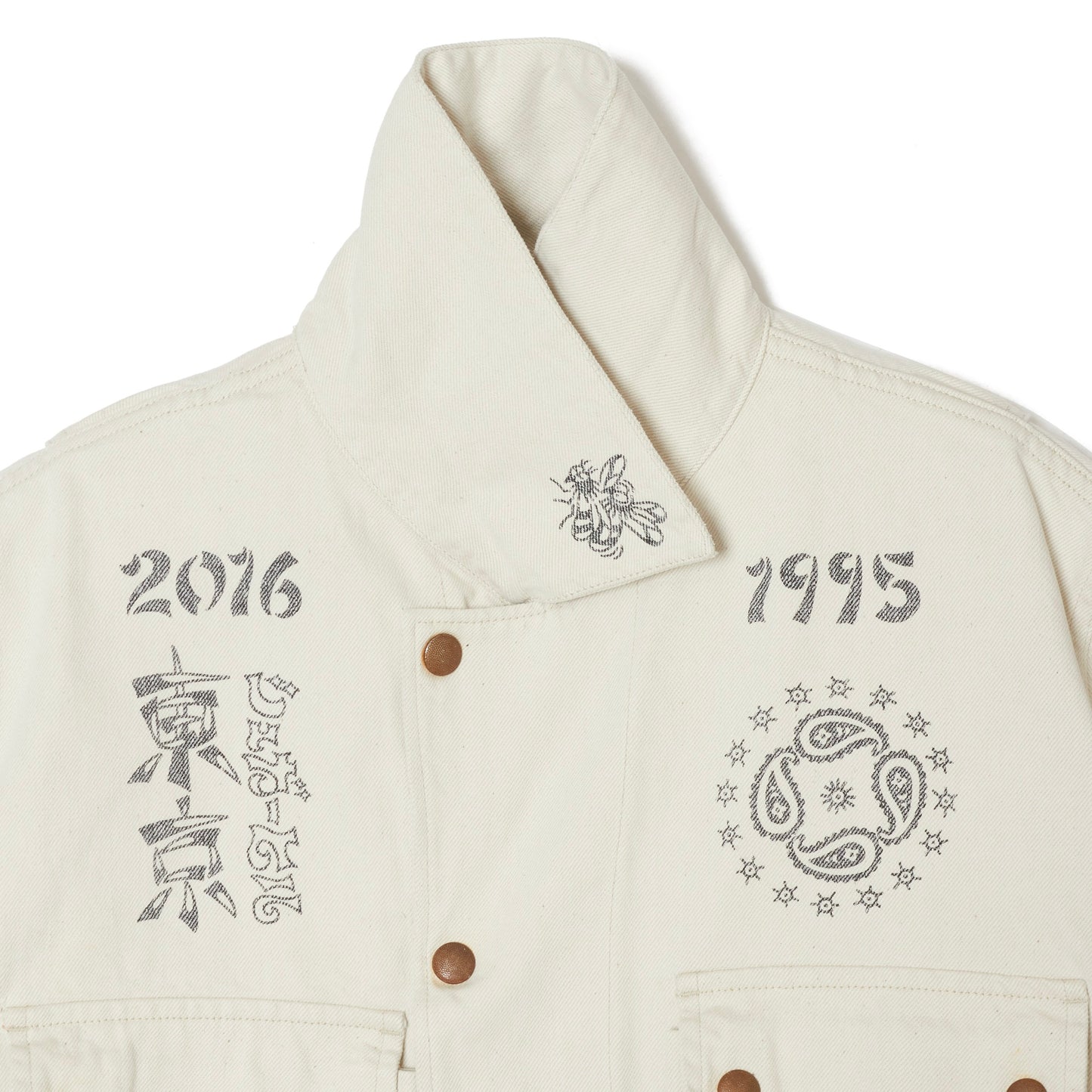 YAMADA LEN / SUGARHILL TATTOO FLASH PRINT POCKET DENIM JACKET