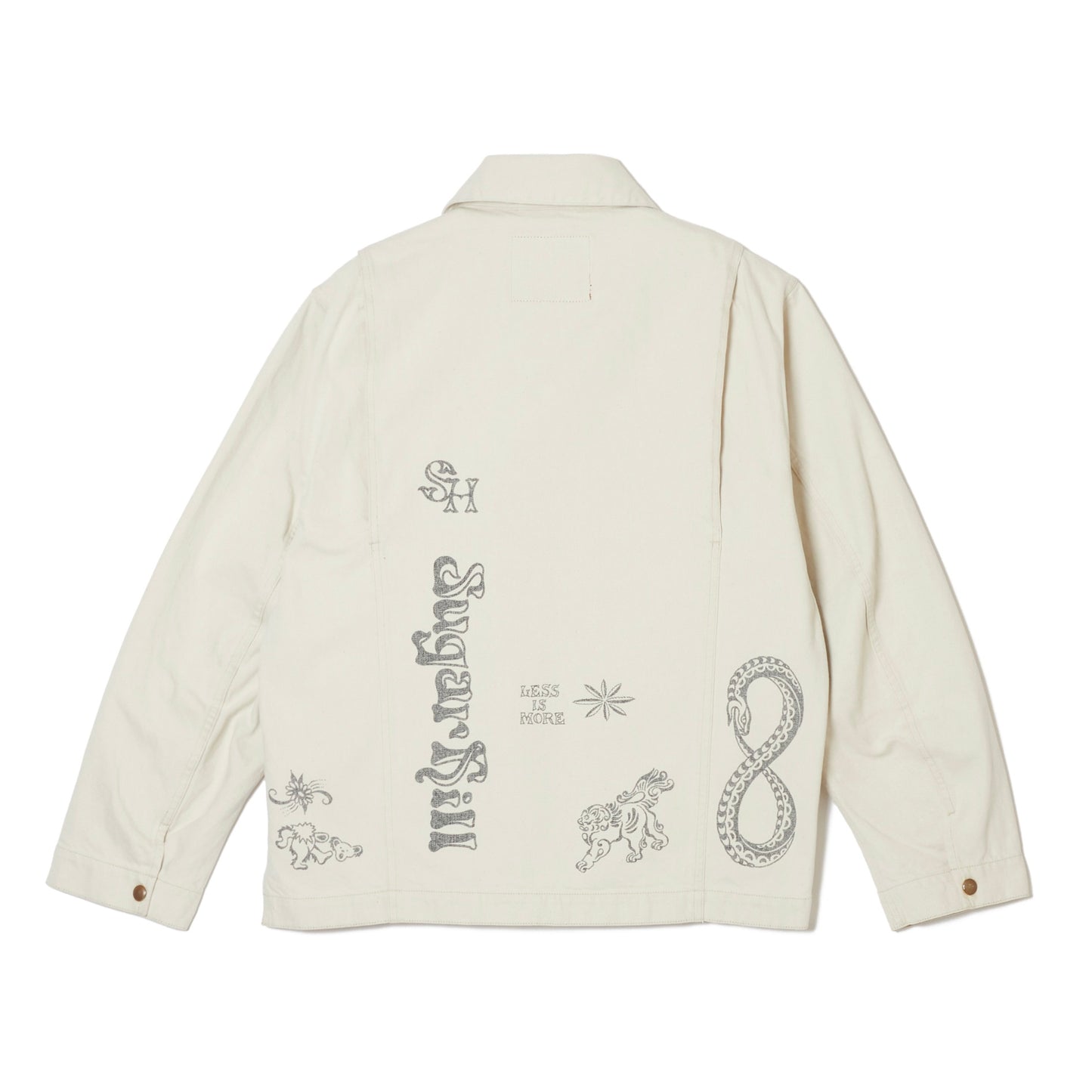 YAMADA LEN / SUGARHILL TATTOO FLASH PRINT POCKET DENIM JACKET