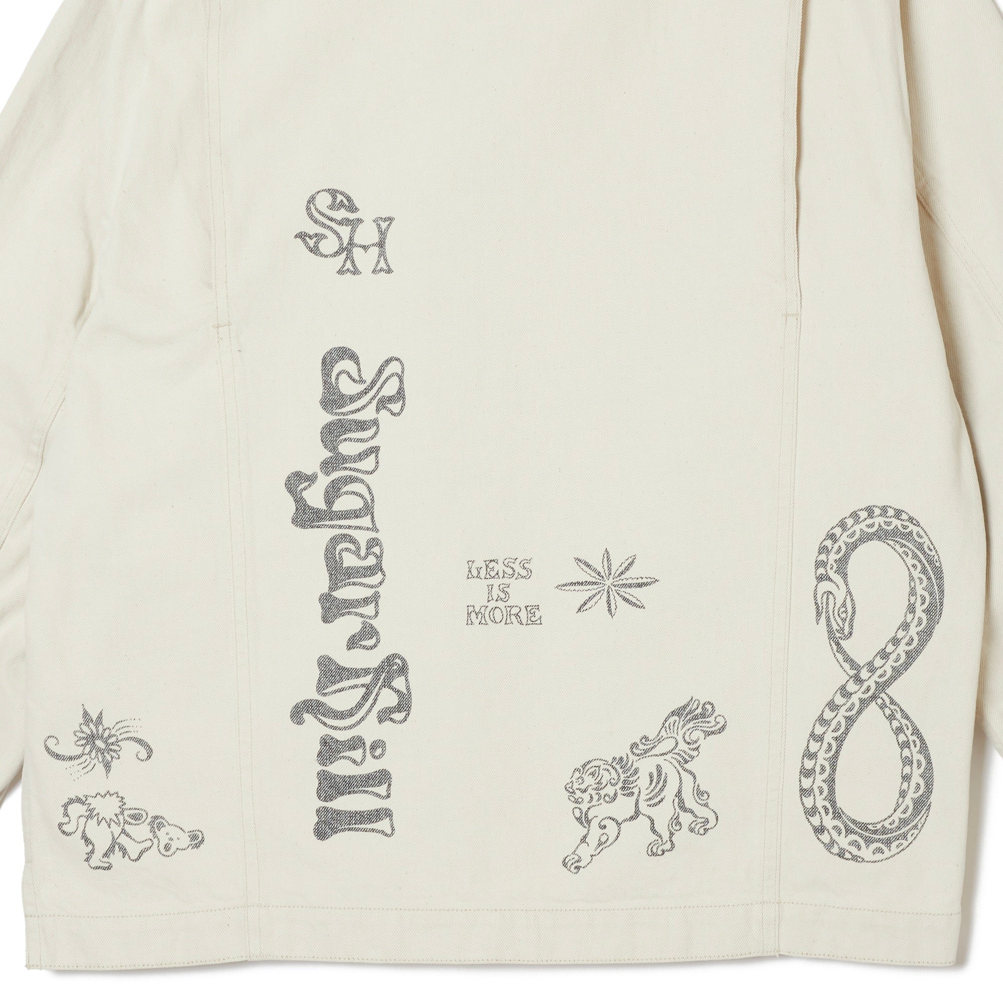 YAMADA LEN / SUGARHILL TATTOO FLASH PRINT POCKET DENIM JACKET