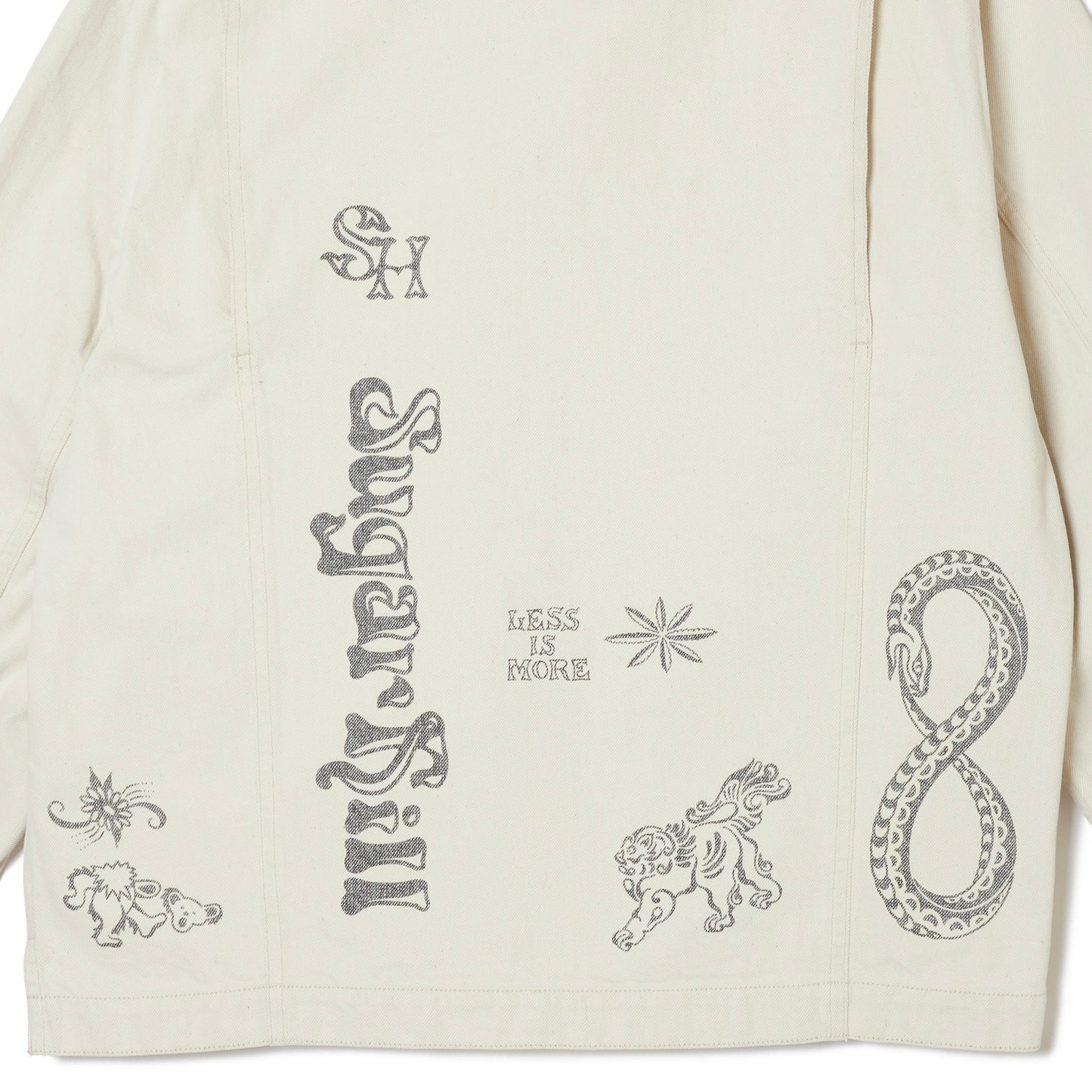 YAMADA LEN / SUGARHILL TATTOO FLASH PRINT POCKET DENIM JACKET