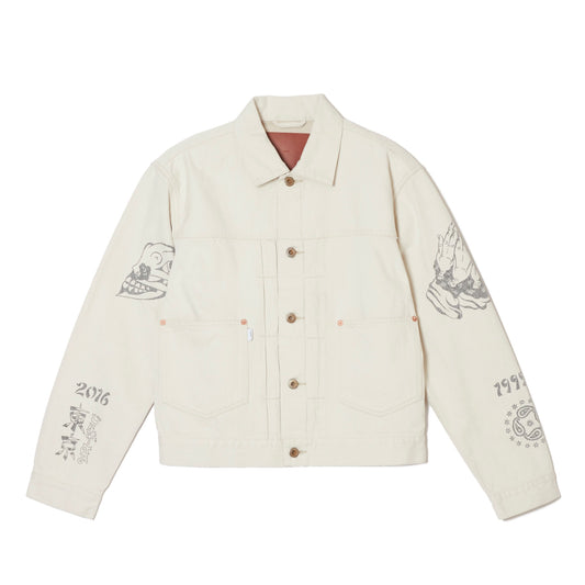 YAMADA LEN / SUGARHILL TATTOO FLASH PRINT DENIM JACKET
