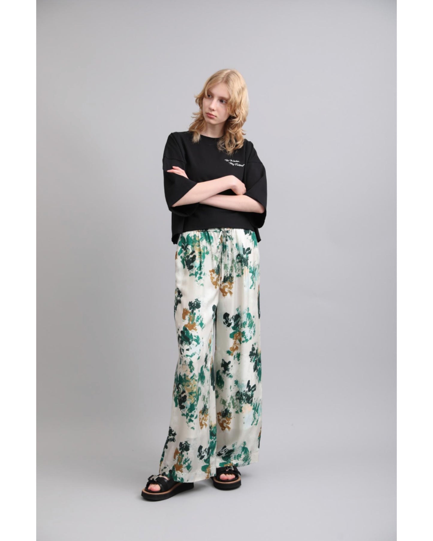 BLURRED FLORA PANTS