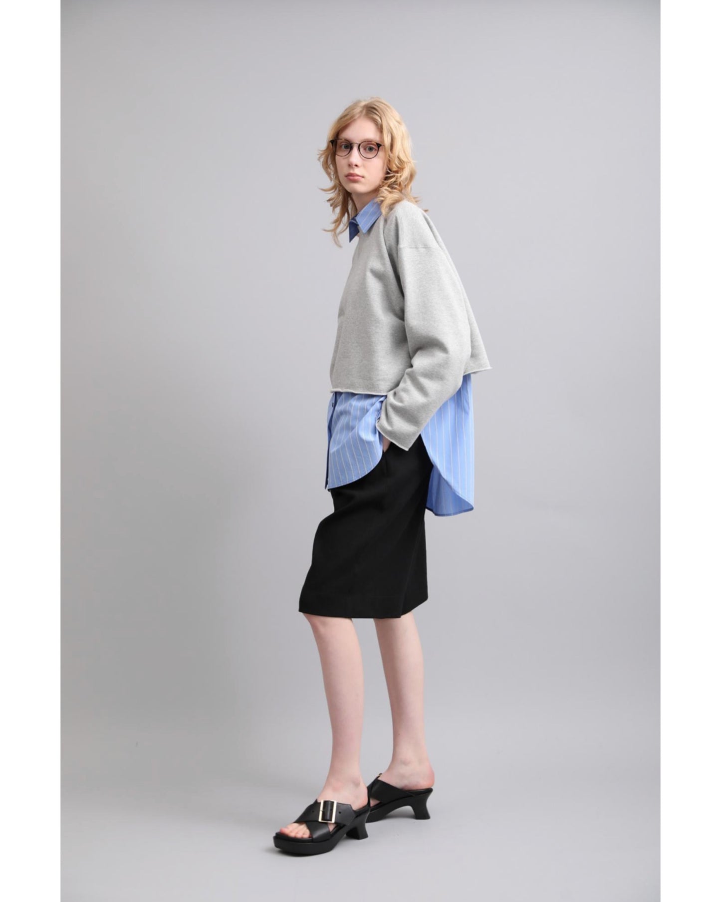 EXTRA FINE FLEECE CROPPED TOP