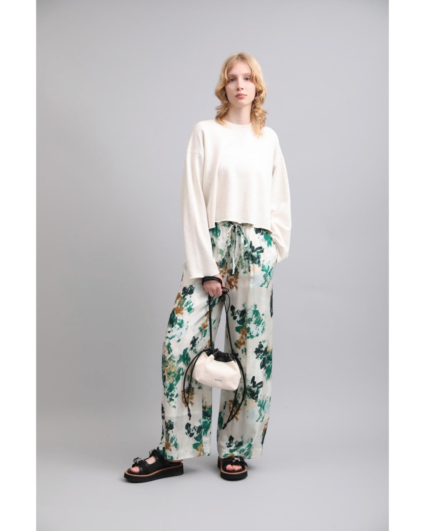 EXTRA FINE FLEECE CROPPED TOP