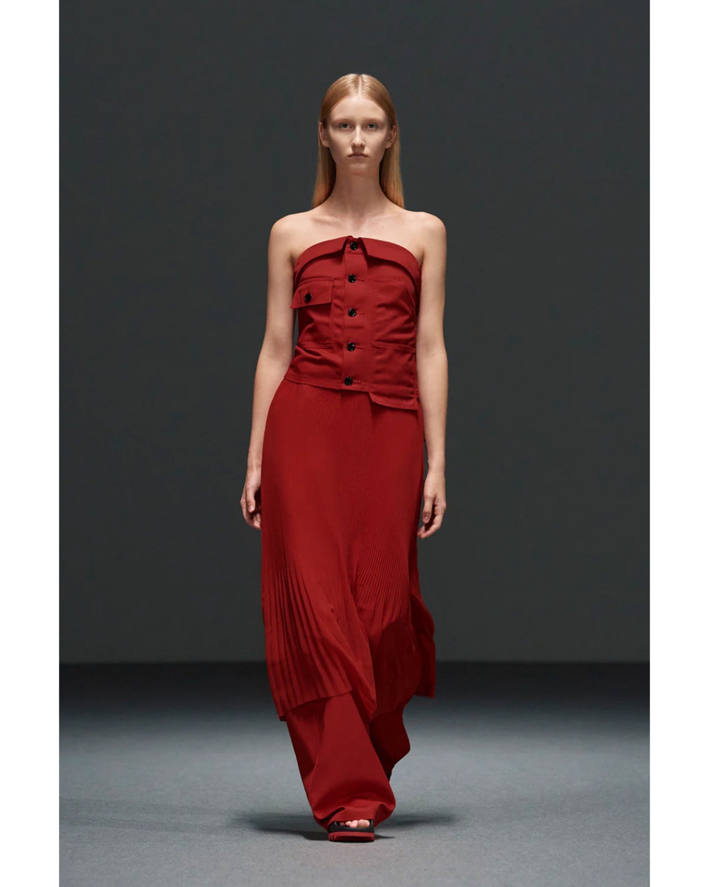 PLEATED SLIP DRESS 16255