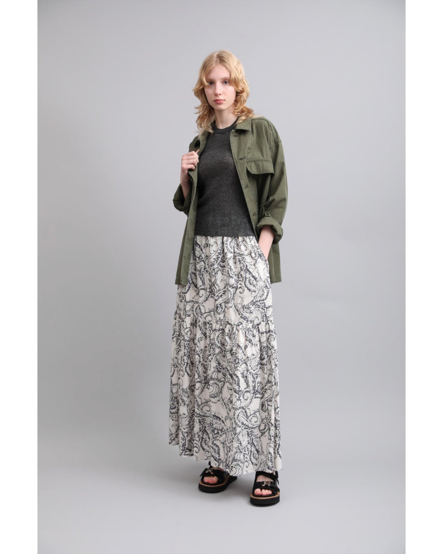 BLURRED PAISLEY SKIRT