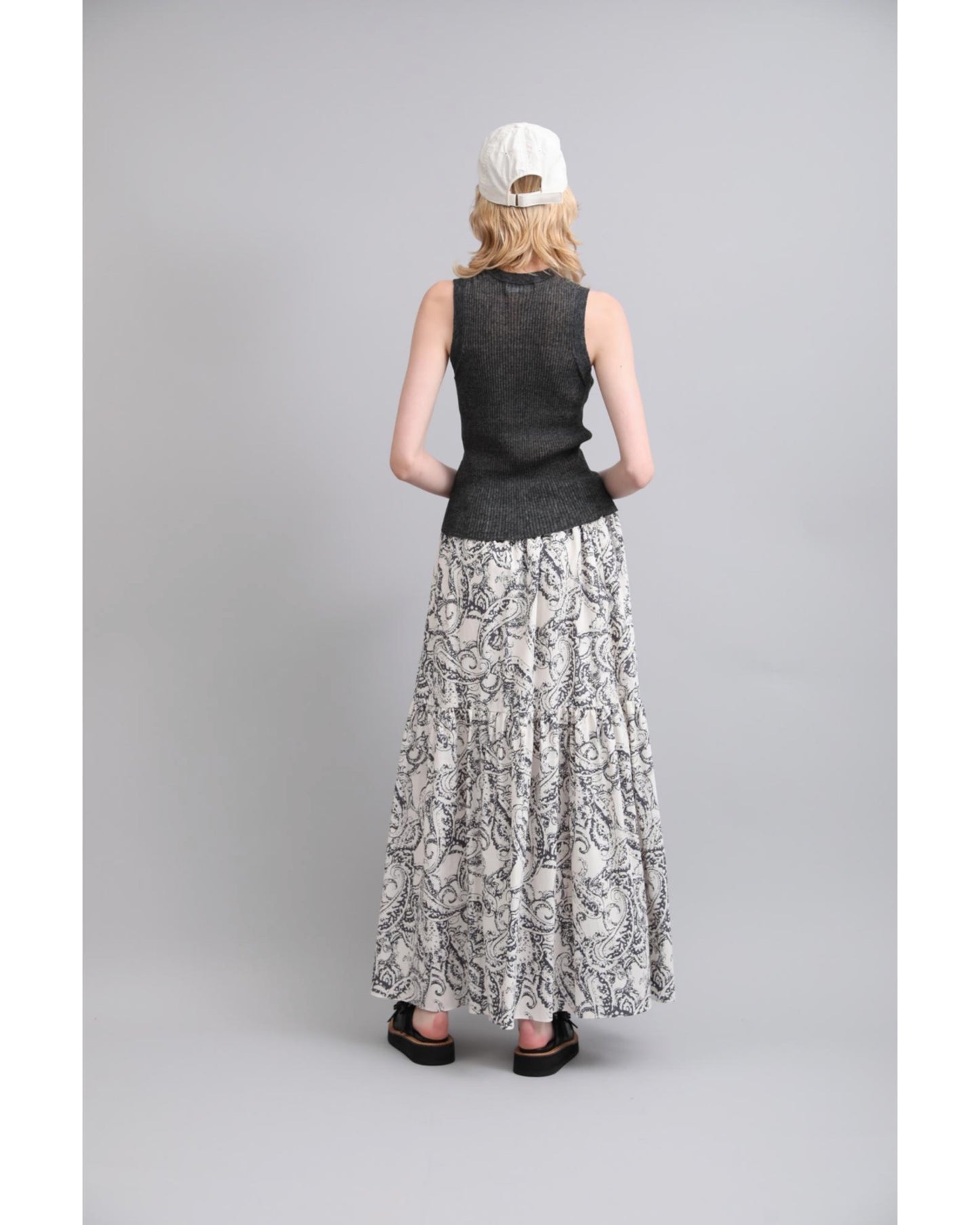 BLURRED PAISLEY SKIRT