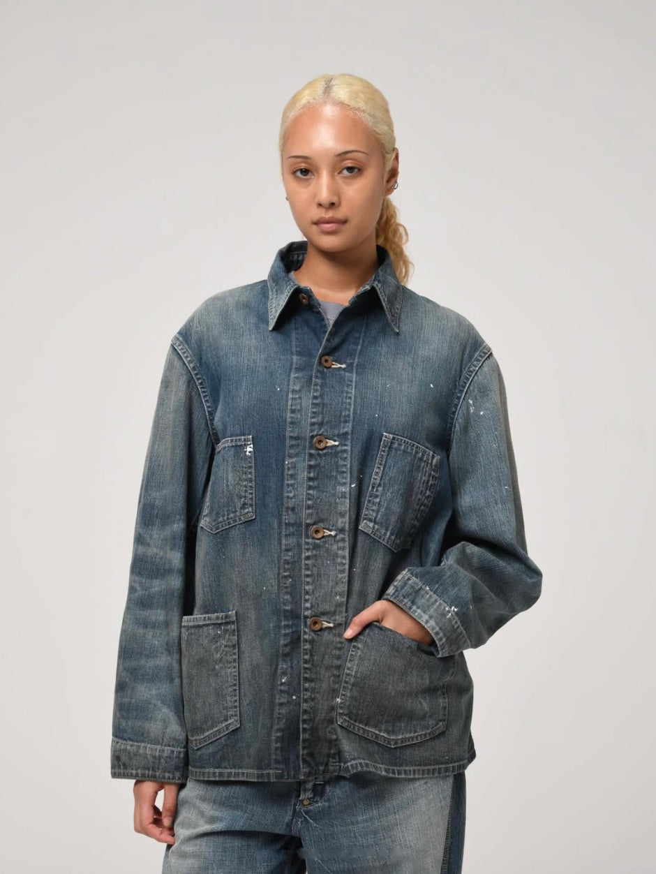 HERITAGE DENIM CHORE COAT AGED