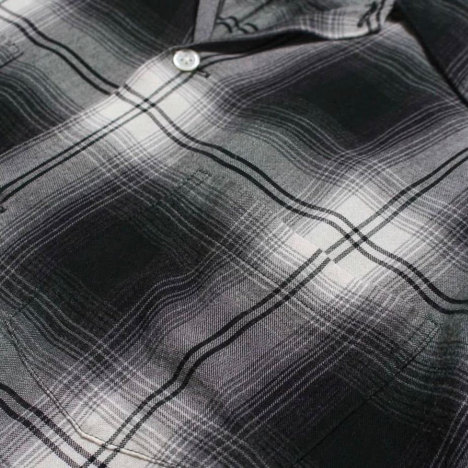 REMADE RAYON PLAID SHIRT AGED
