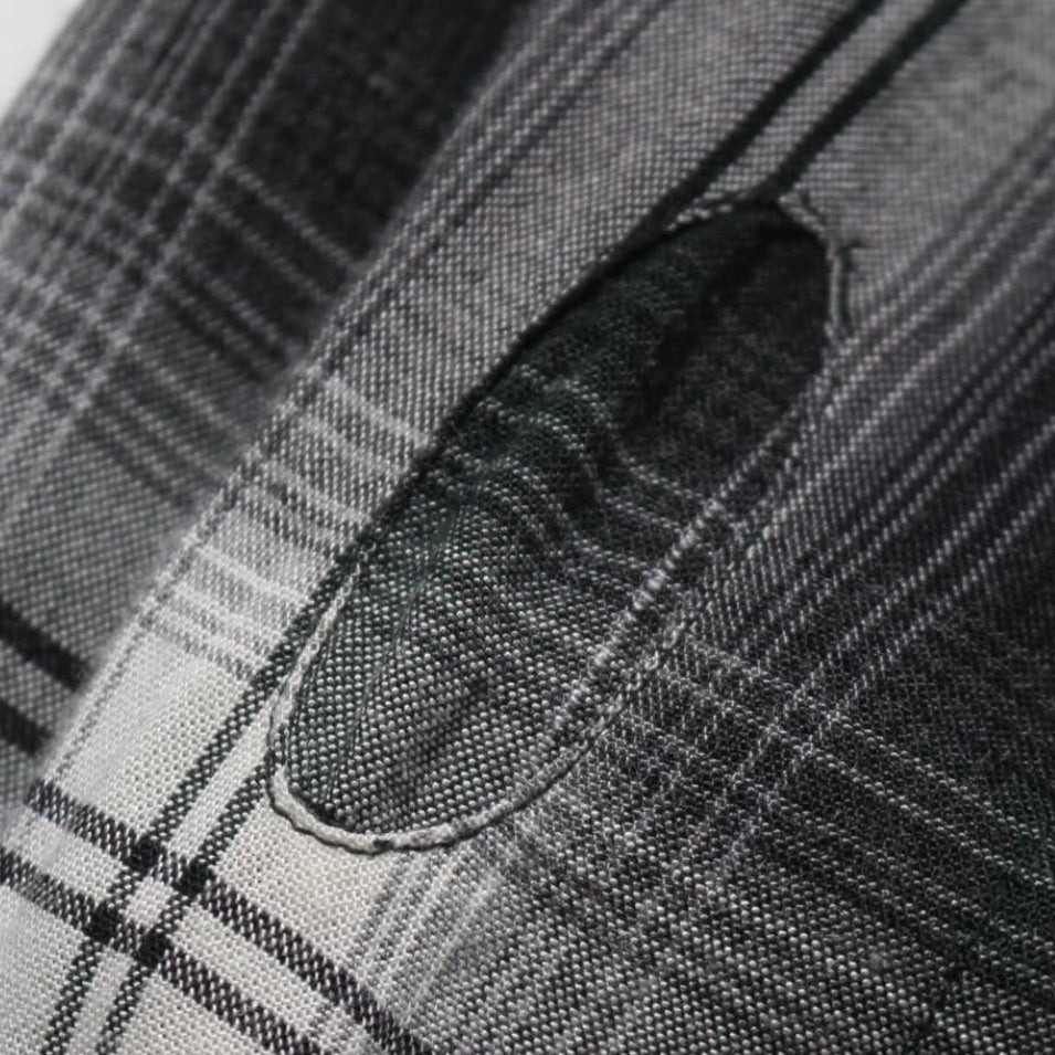 REMADE RAYON PLAID SHIRT AGED