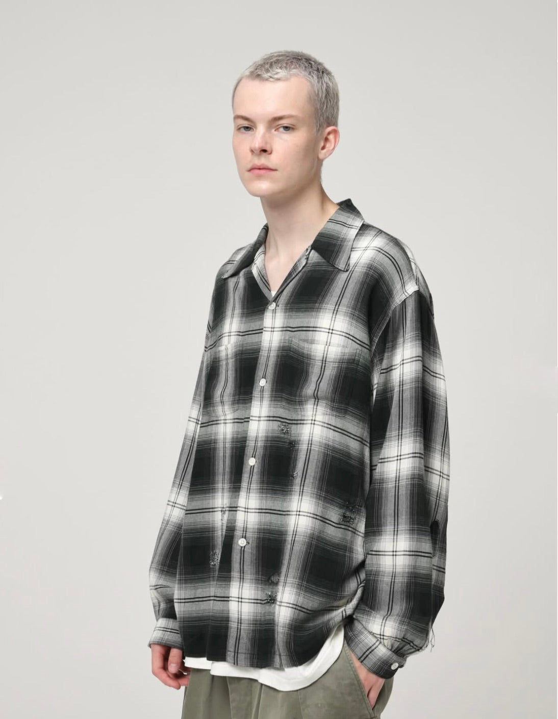 トップス BOWWOW REMADE RAYON PLAID SHIRT AGED REMADE RAYON PLAID SHIRT AGED – TIME AFTER TIME
