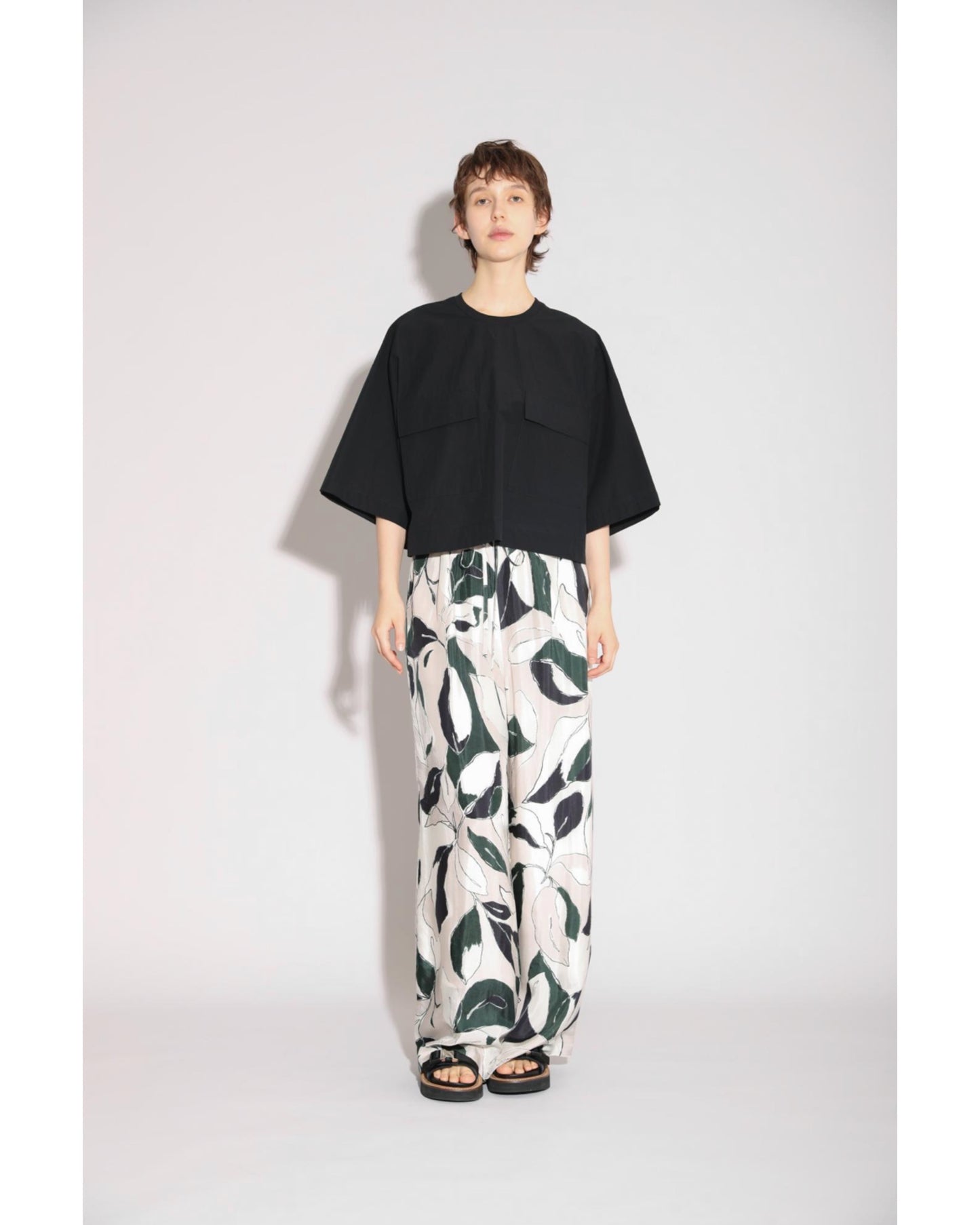 H.COUNT COTTON TUMBLE CROPPED TOP