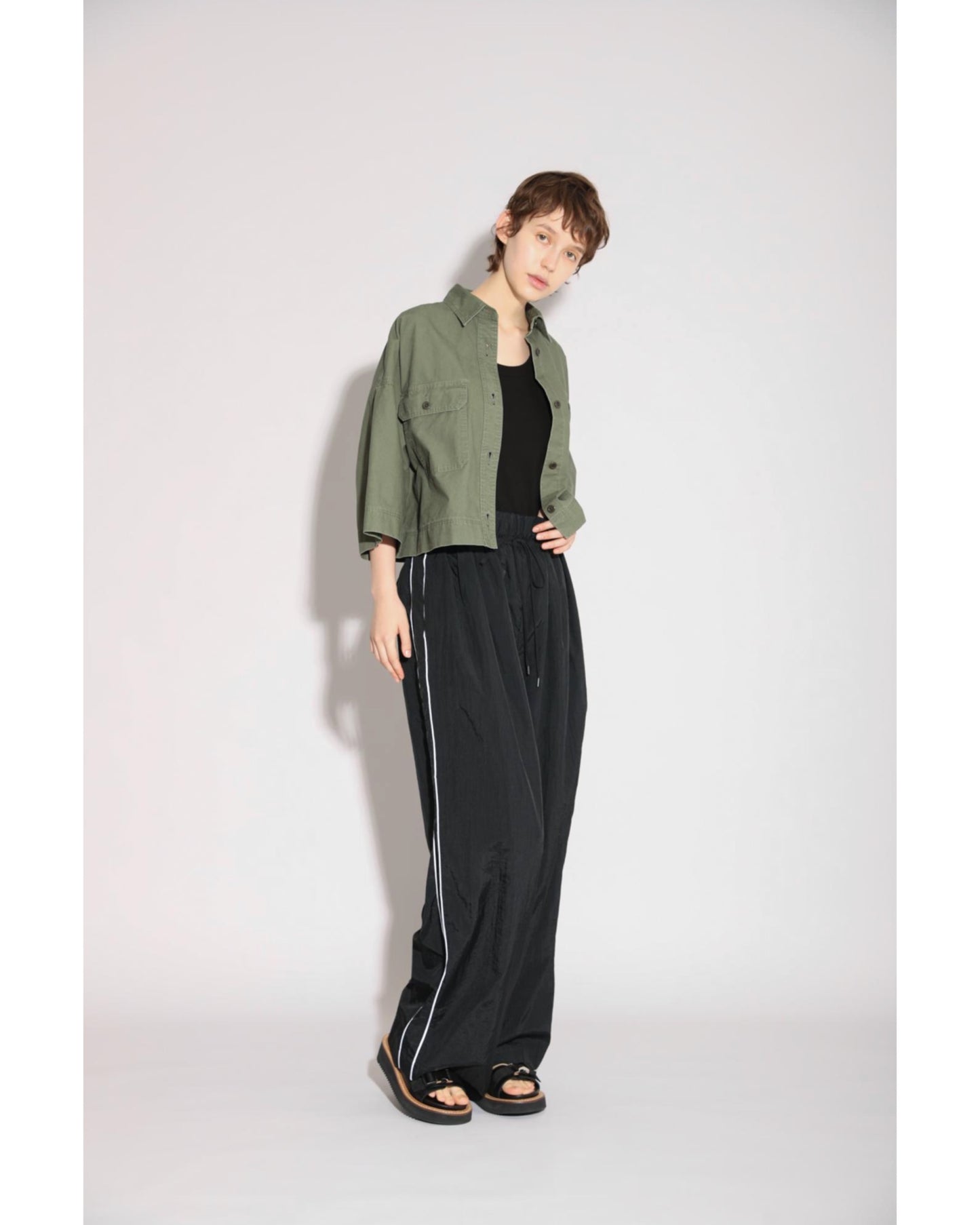 SHEER SHRINK TAFFETA PANTS