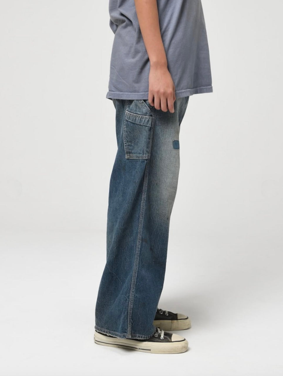 HERITAGE DENIM PAINTER PANTS AGED