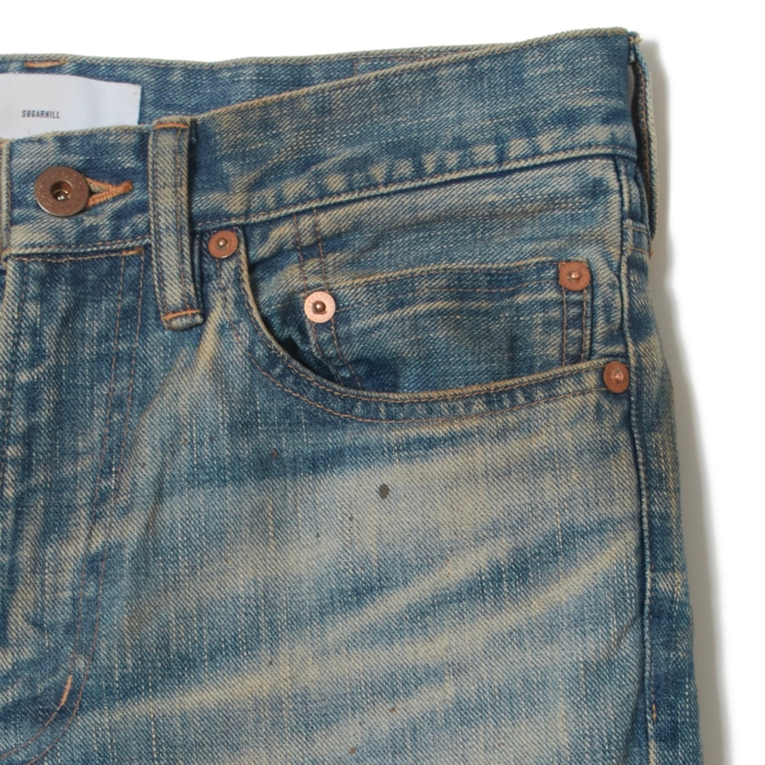 FADED MODERN DENIM PANTS FLARED CUT