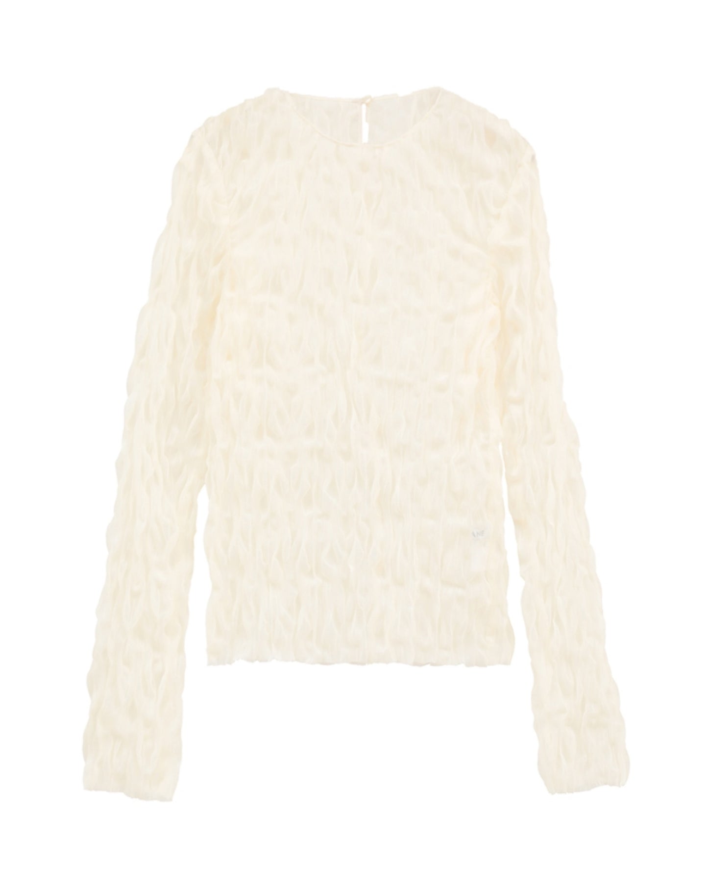 CRINKLED PLEAT SHEER TULLE TOPS
