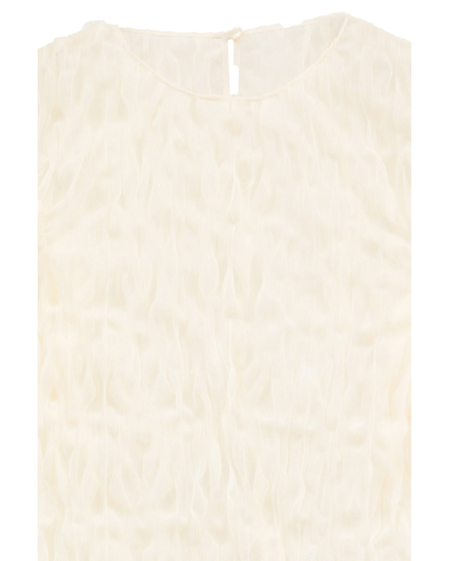 CRINKLED PLEAT SHEER TULLE TOPS