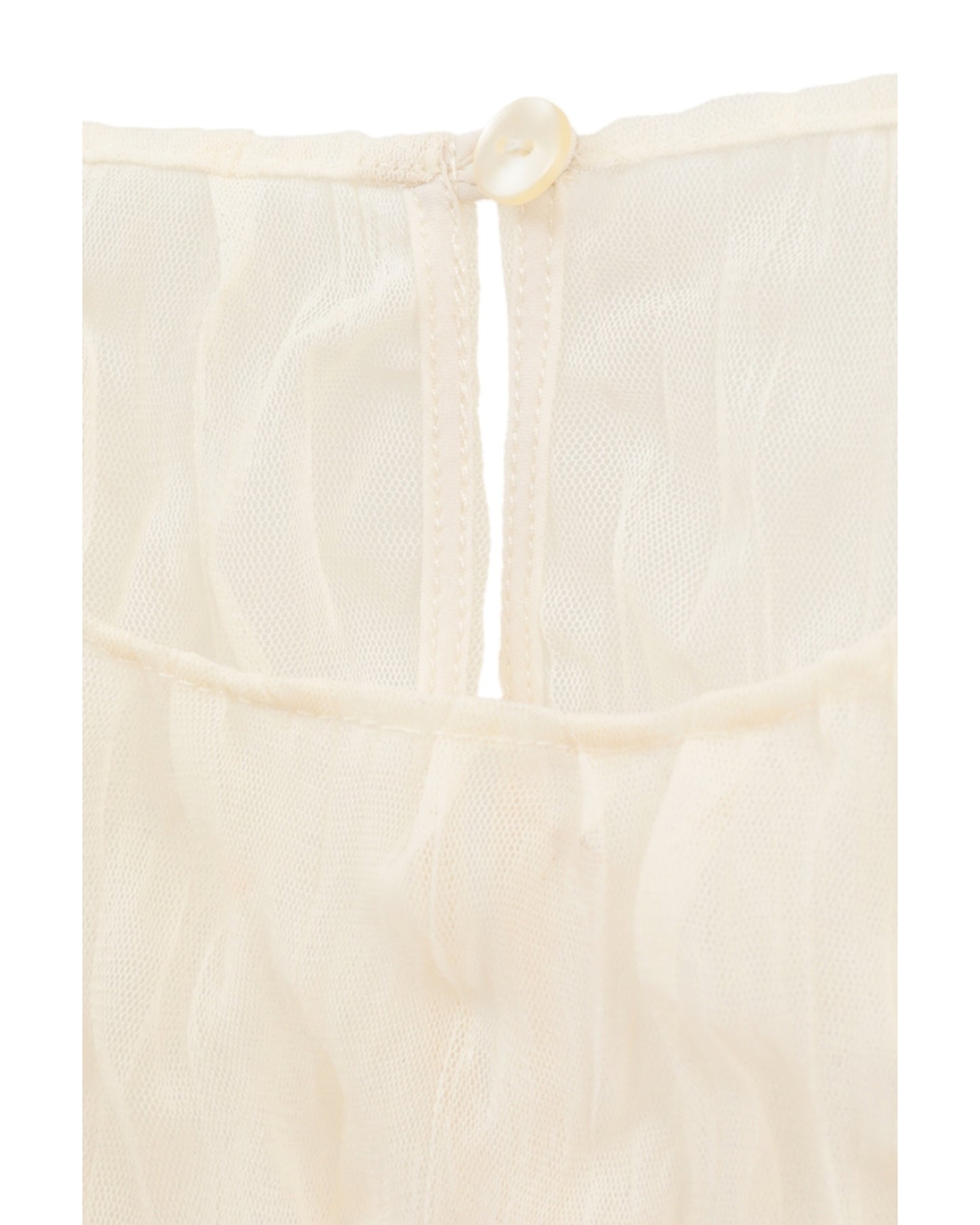 CRINKLED PLEAT SHEER TULLE TOPS