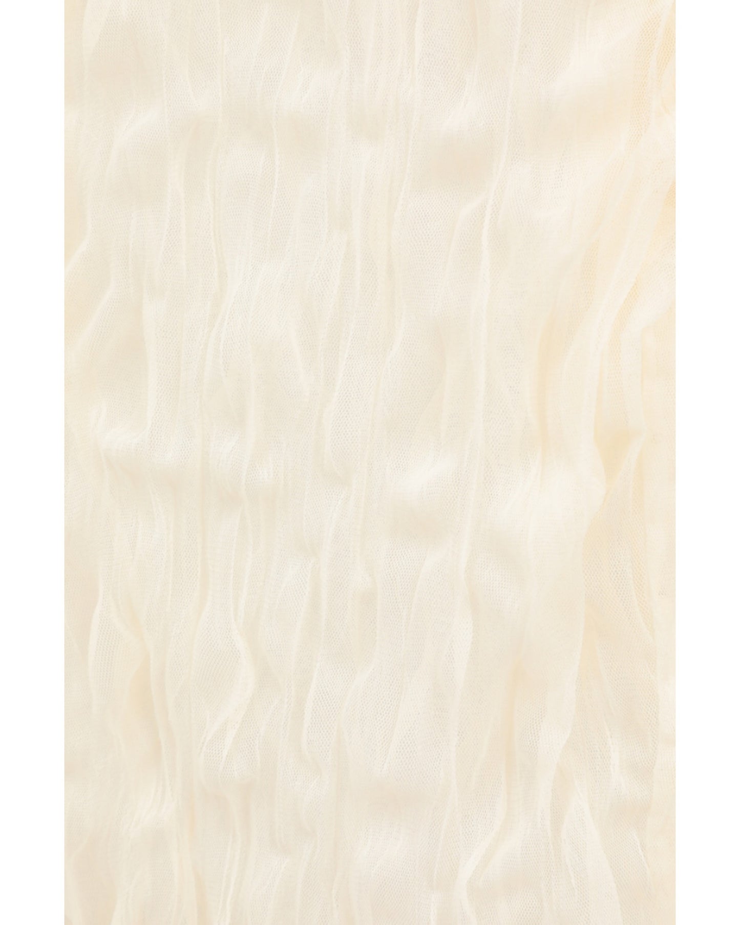 CRINKLED PLEAT SHEER TULLE TOPS
