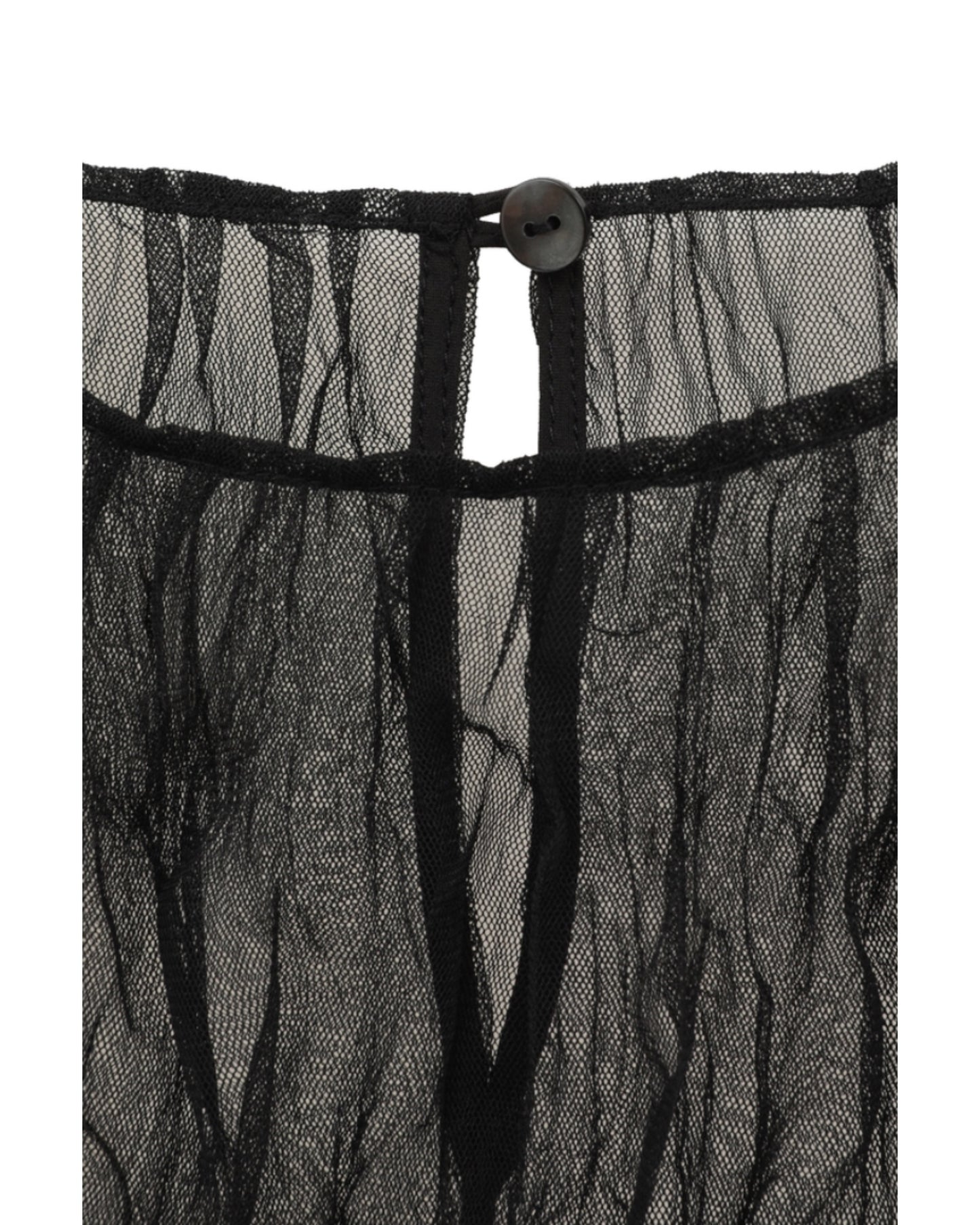 CRINKLED PLEAT SHEER TULLE TOPS
