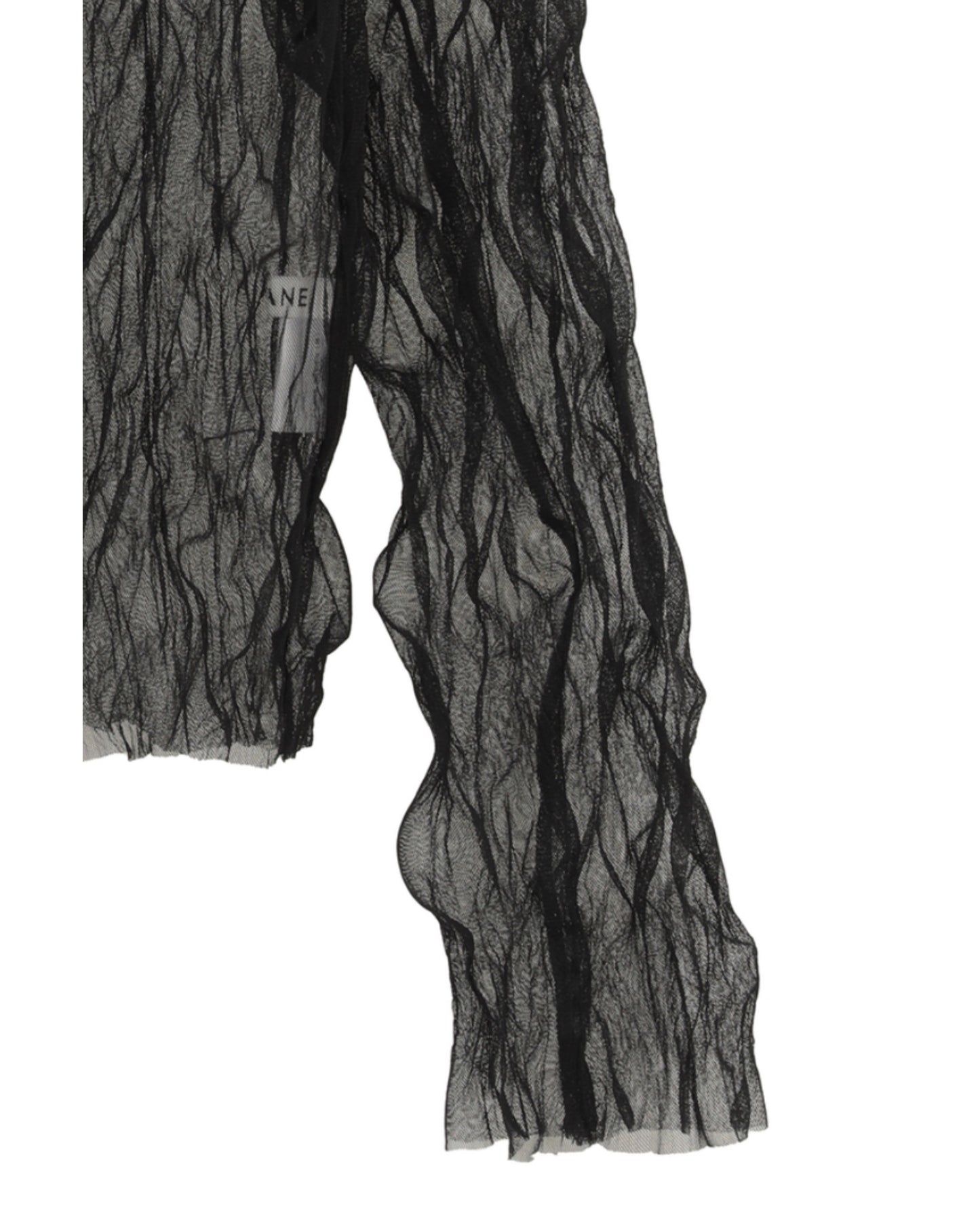 CRINKLED PLEAT SHEER TULLE TOPS