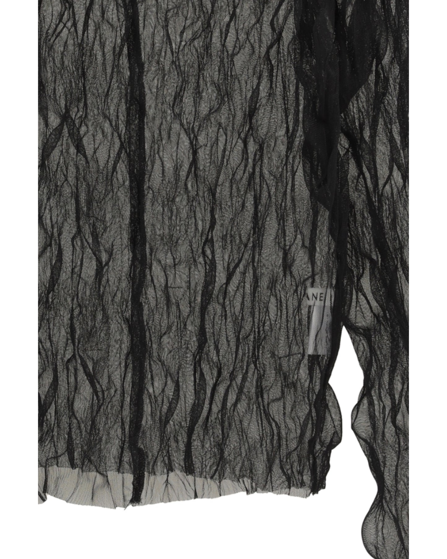 CRINKLED PLEAT SHEER TULLE TOPS
