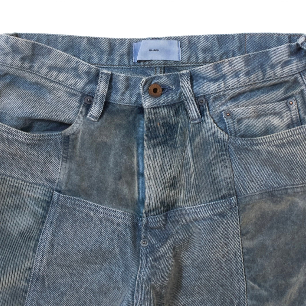 UNEVEN DYED WIDE PANTS