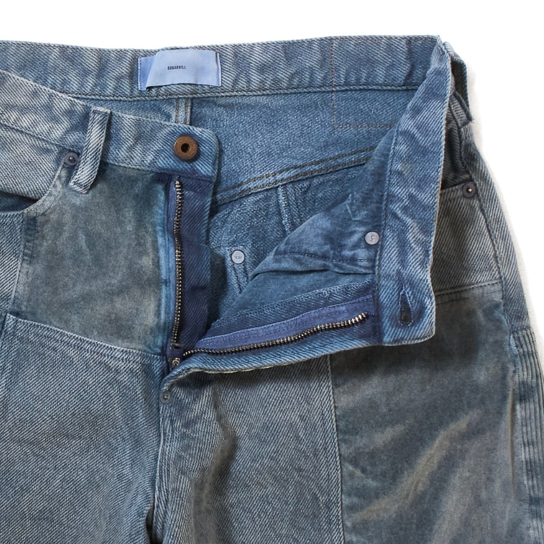 UNEVEN DYED WIDE PANTS