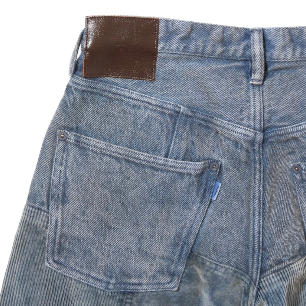 UNEVEN DYED WIDE PANTS