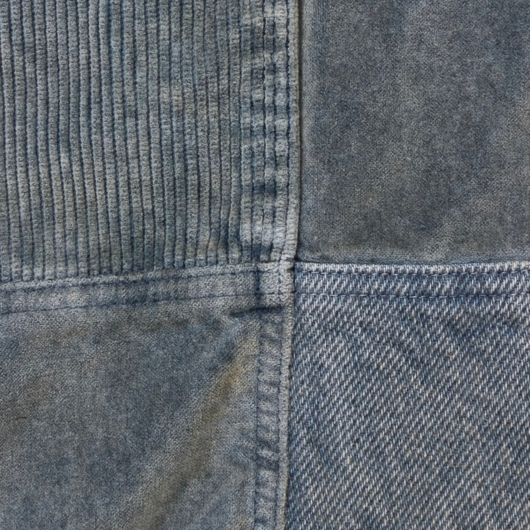 UNEVEN DYED WIDE PANTS