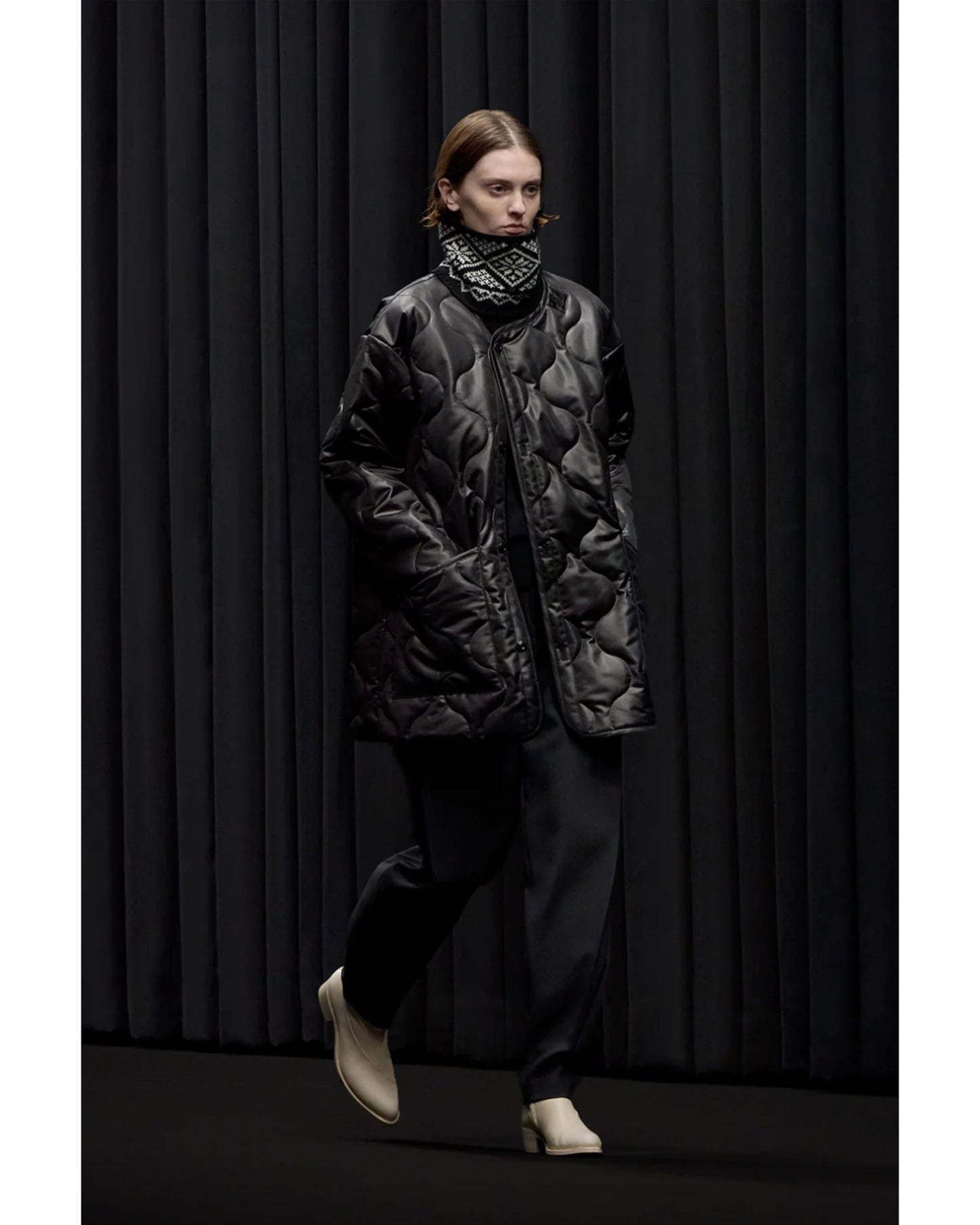 FAUX LEATHER QUILTED JACKET 17604