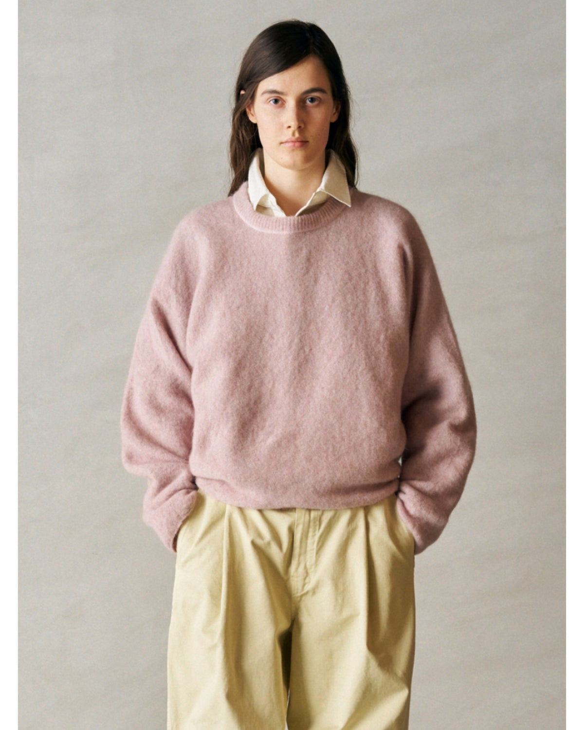 stretch superkid mohair crew-neck P/O