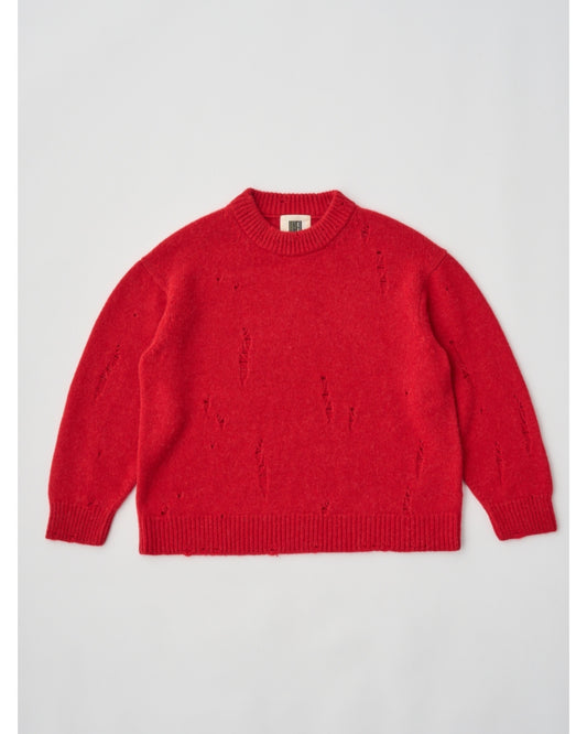 royal baby alpaca damage pattern-knit P/O