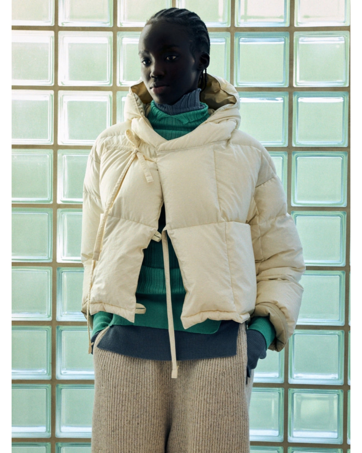 reversible cropped down jacket