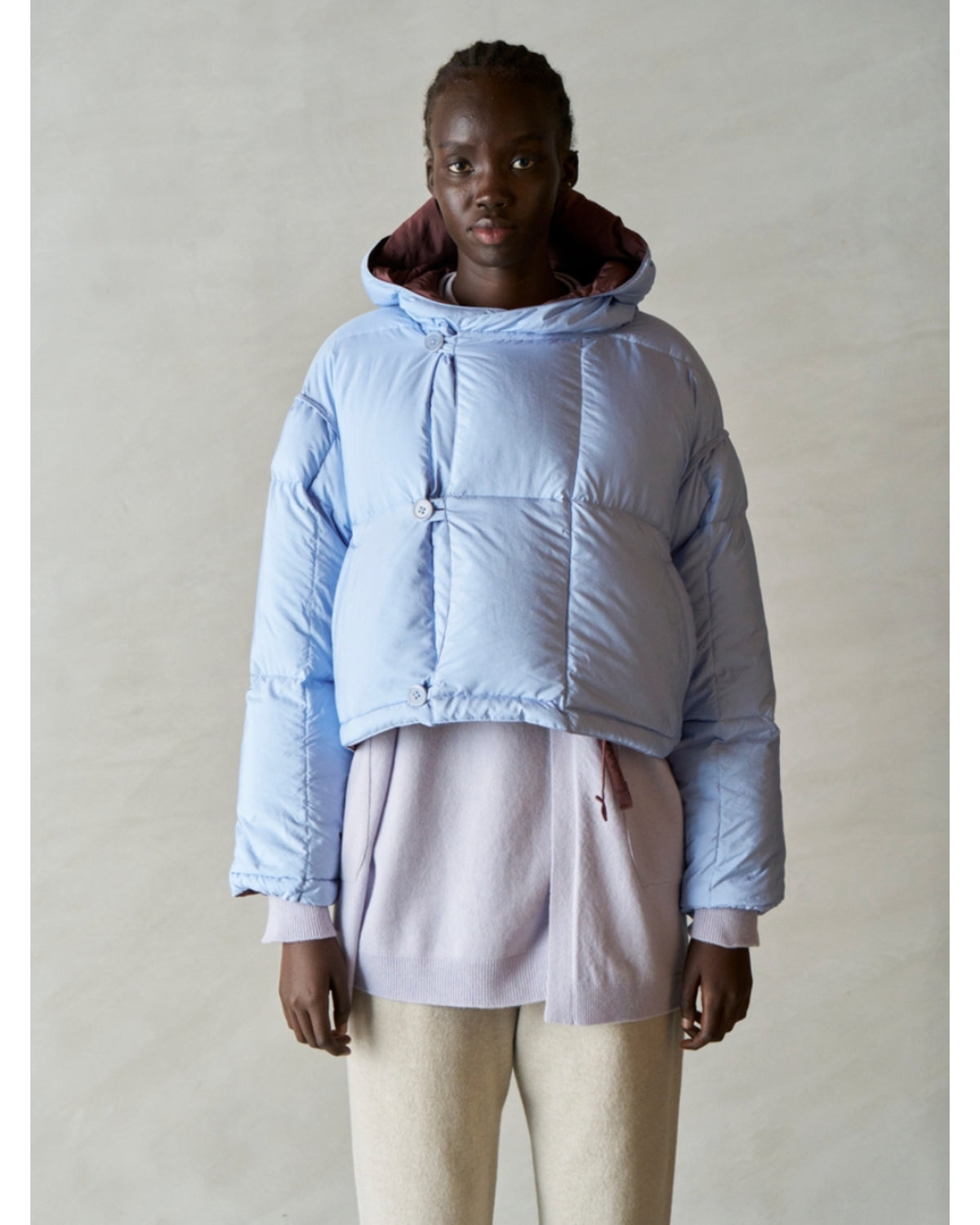 reversible cropped down jacket