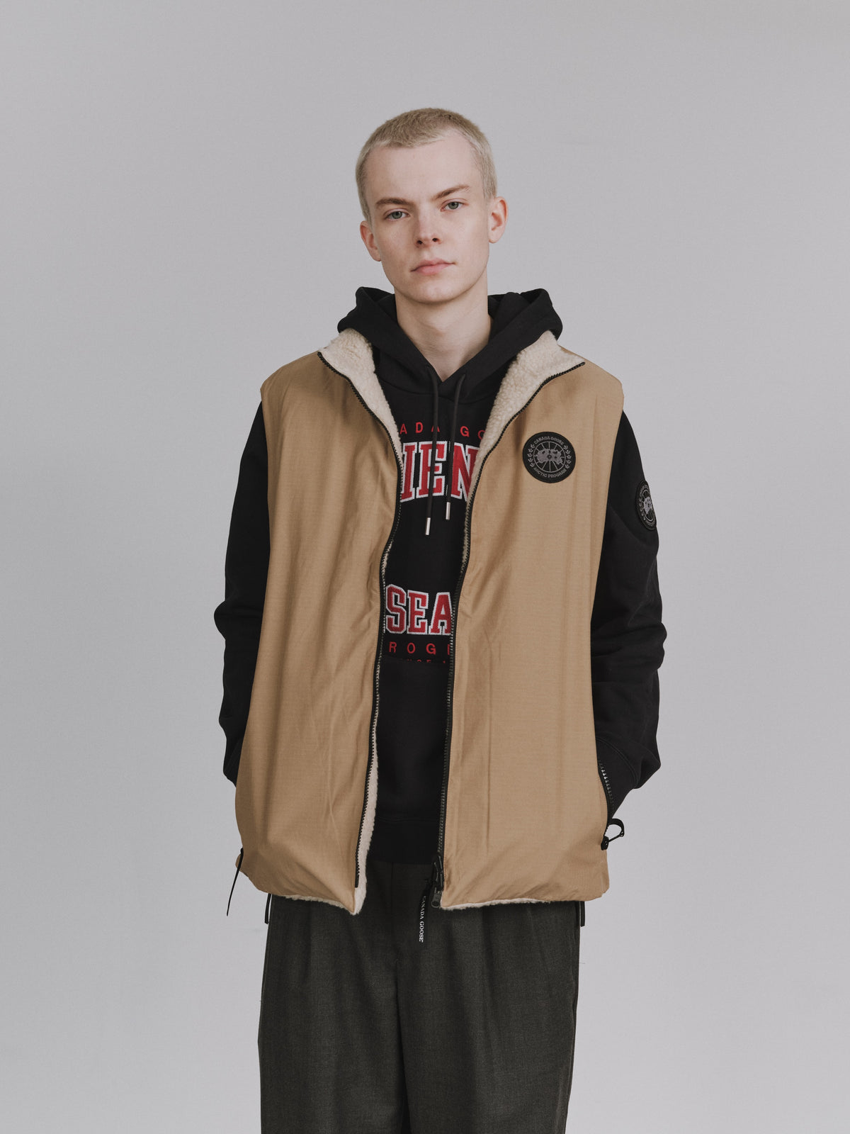 Kinross Reversible Fleece Vest Black Label Fusion Fit