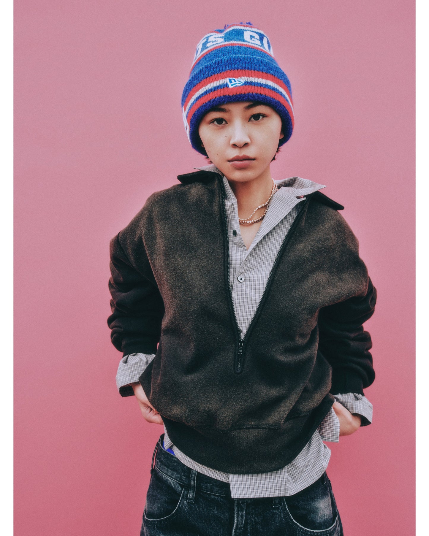 RUSSELL OVER HALF ZIP SWEAT