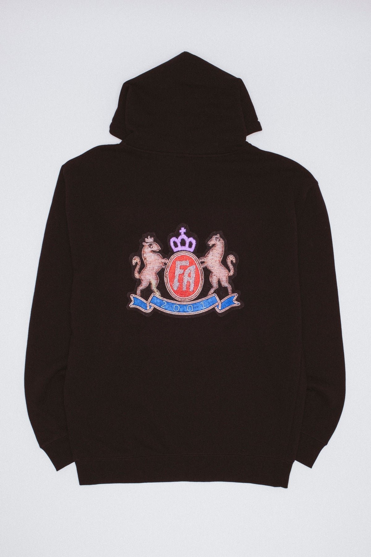 Printed Crest Zip Hoodie
