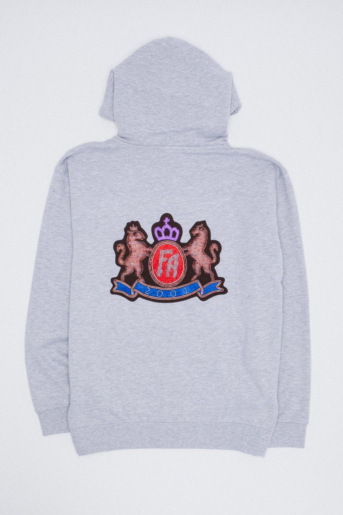 Printed Crest Zip Hoodie