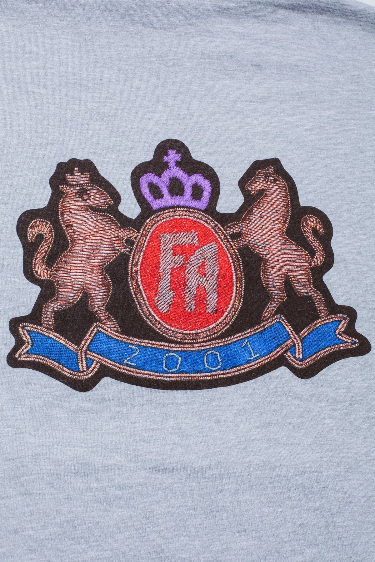 Printed Crest Zip Hoodie