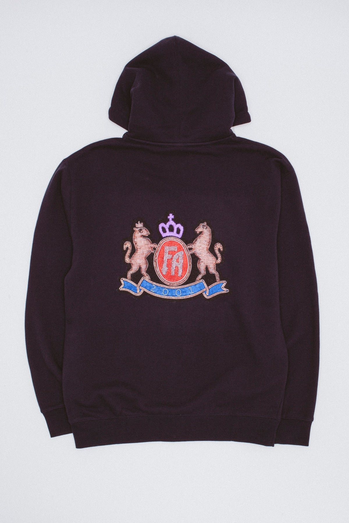Printed Crest Zip Hoodie